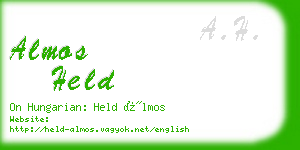almos held business card